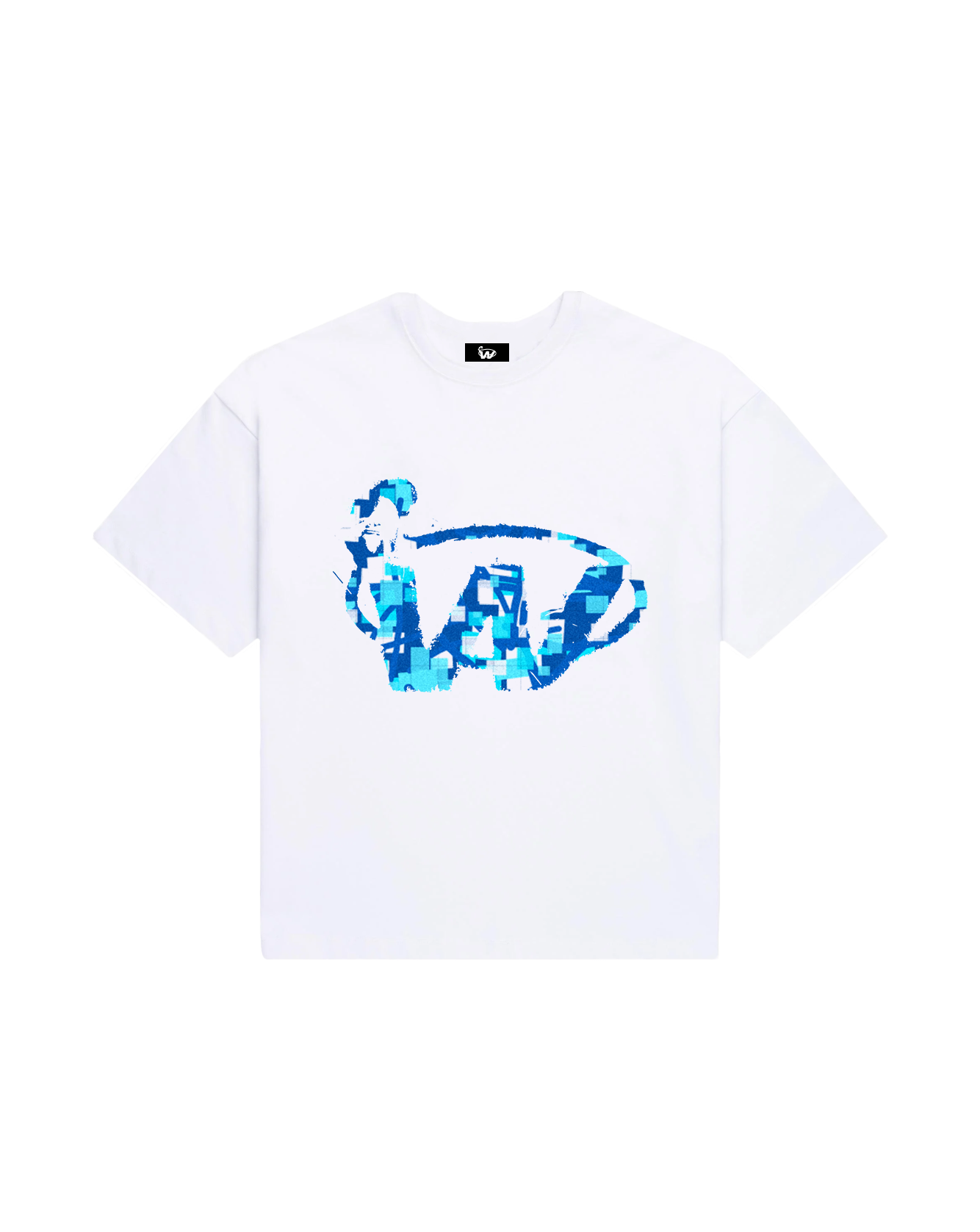 Blue Camo logo Tee [WHITE]
