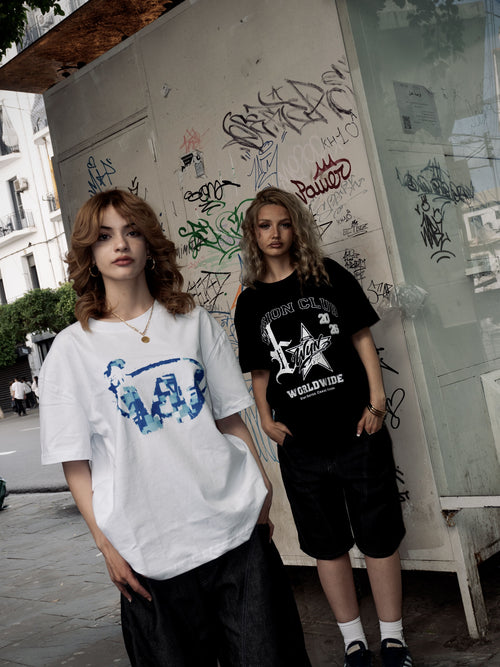Blue Camo logo Tee [WHITE]