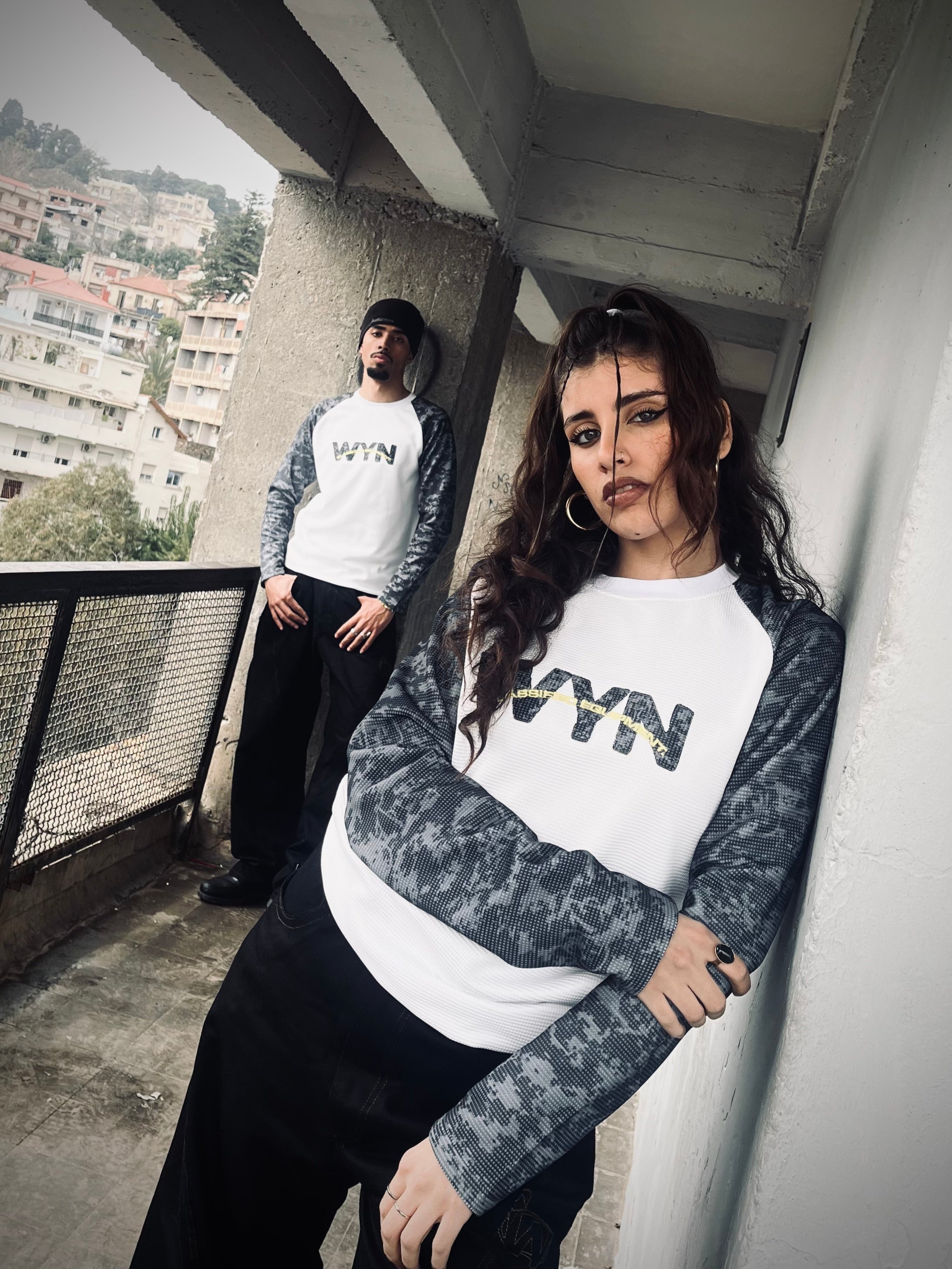 Camo Waffle Longsleeve [GREY/BLACK] - WYN