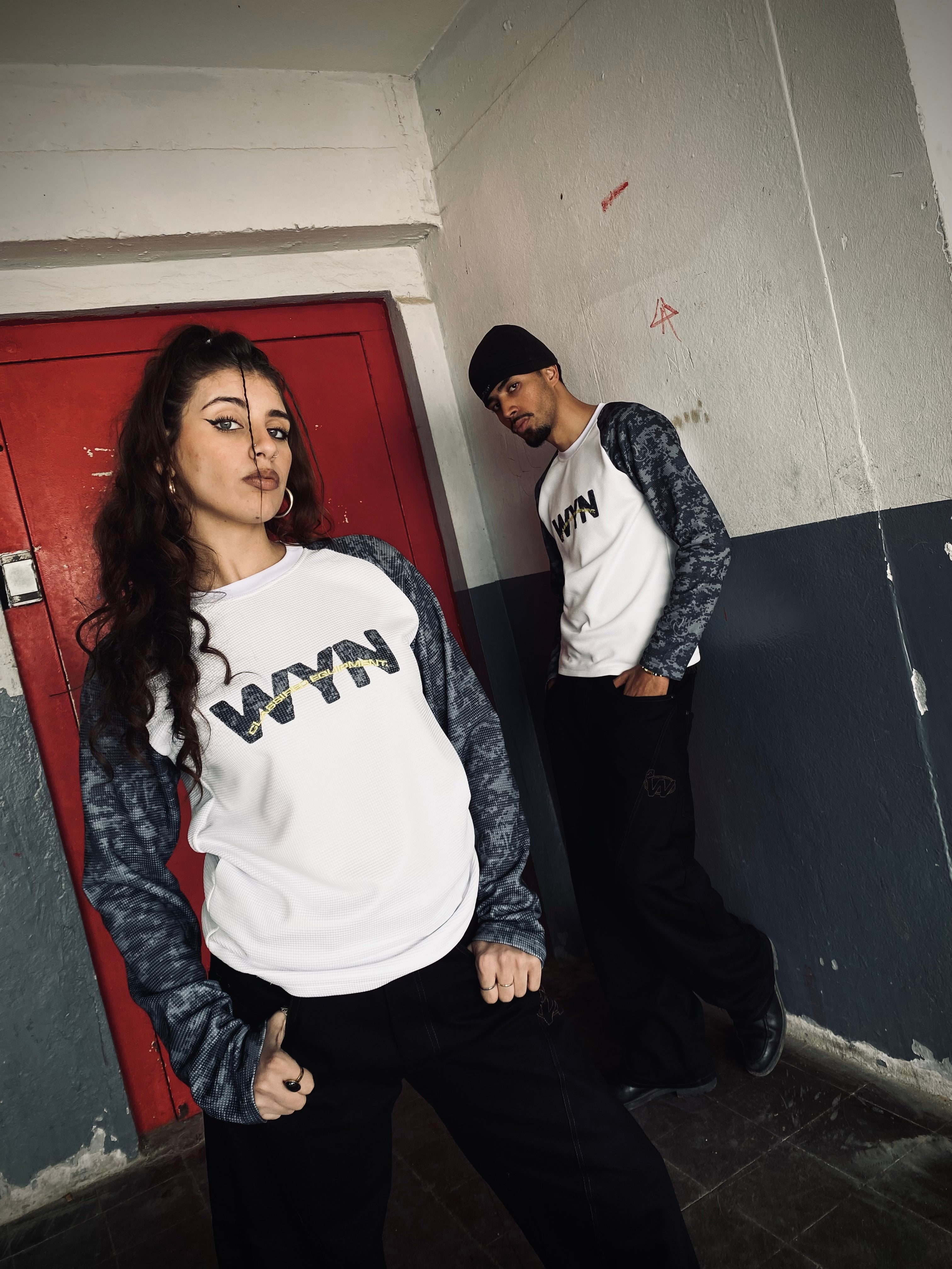Camo Waffle Longsleeve [GREY/BLACK] - WYN
